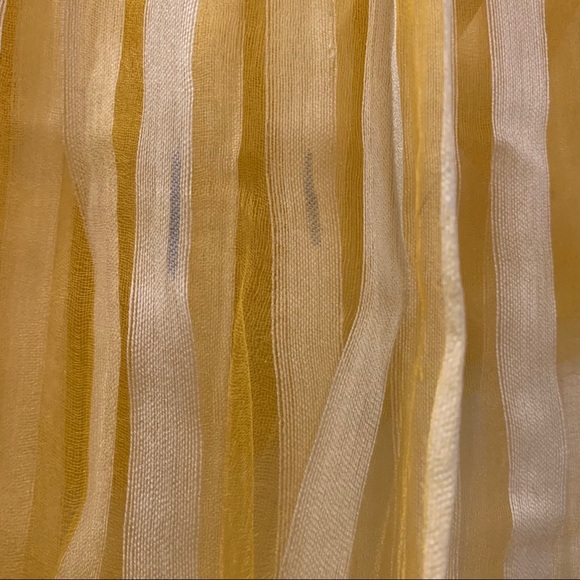 Luxurious Summer Yellow and Cream Silk Scarf - Picture 8 of 9